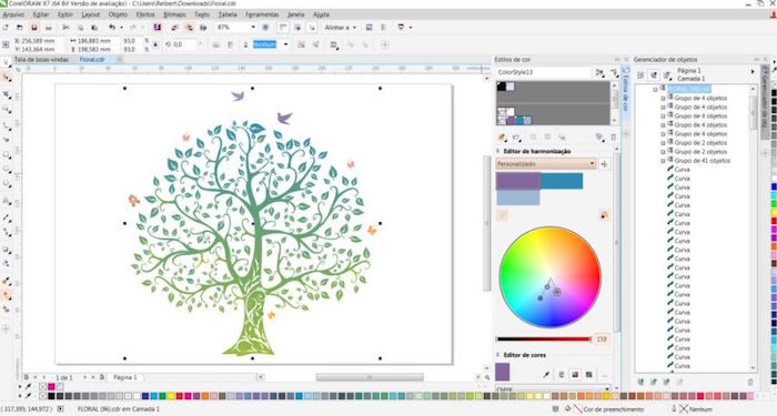 Интерфейс CorelDRAW X8
