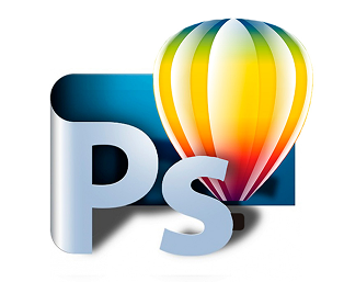 Adobe Photoshop and CorelDRAW logo